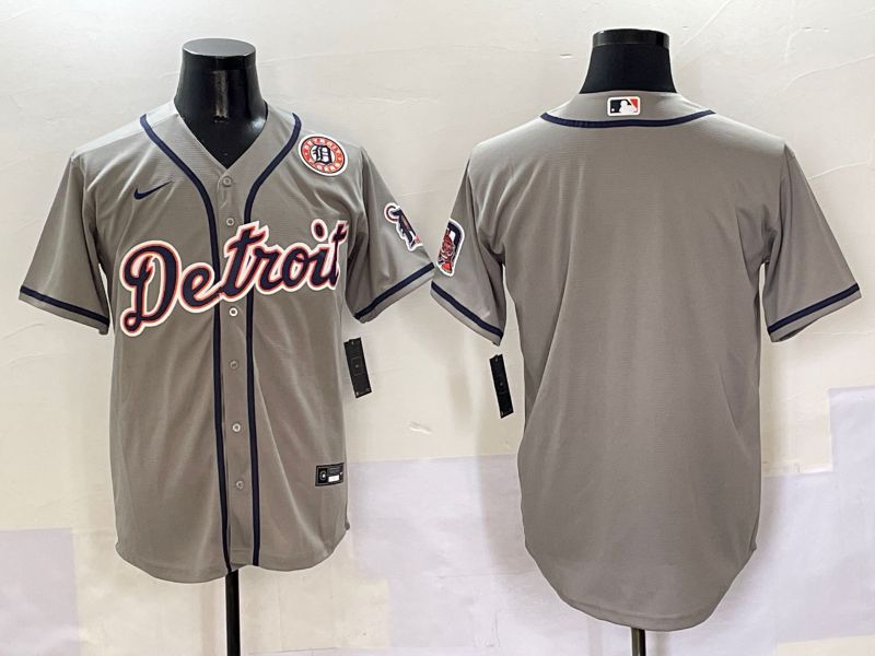 Men Detroit Tigers Blank Grey Game Nike 2025 MLB Jersey style 5042